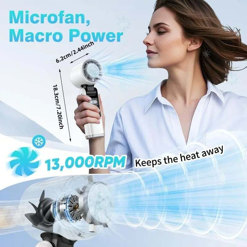 🌞Summer Hot Sale 49% OFF - Multifunction Portable Handheld Turbo Ice-Cooling Fan