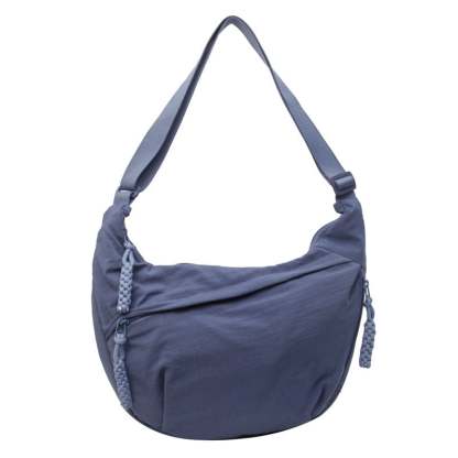 Women's Fashion Plain Color Nylon Crossbody Bag