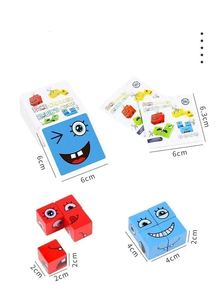 Christams Gifts🎁 2024 Parent-child Interactive Games Face-Changing Magic Cube Building Blocks