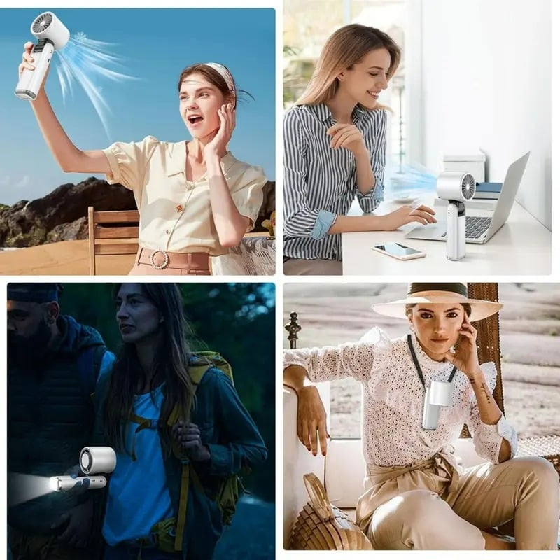 🌞Summer Hot Sale 49% OFF - Multifunction Portable Handheld Turbo Ice-Cooling Fan