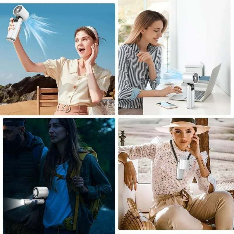 🌞Summer Hot Sale 49% OFF - Multifunction Portable Handheld Turbo Ice-Cooling Fan