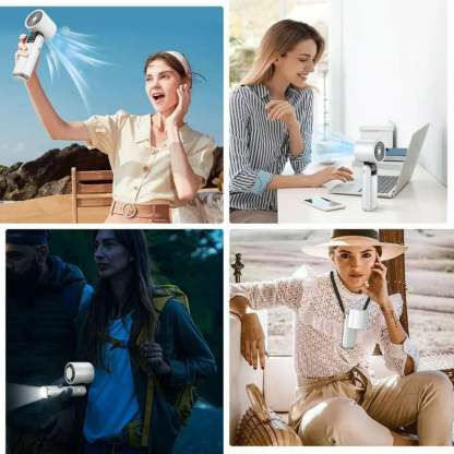 🌞Summer Hot Sale 49% OFF - Multifunction Portable Handheld Turbo Ice-Cooling Fan