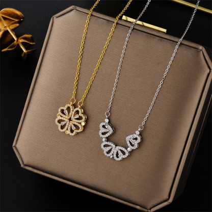 [🔥2024 NEW SALE] Heart Four-Leaf Clover Necklace