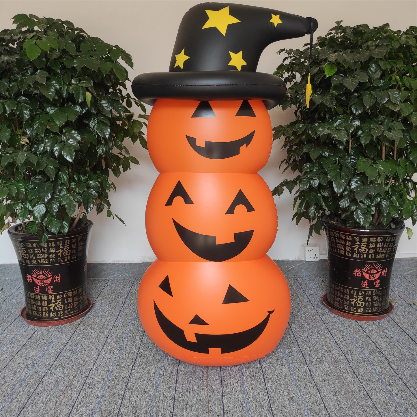Halloween Pumpkin Head Tumbler Inflatable Ornament