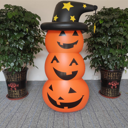 Halloween Pumpkin Head Tumbler Inflatable Ornament
