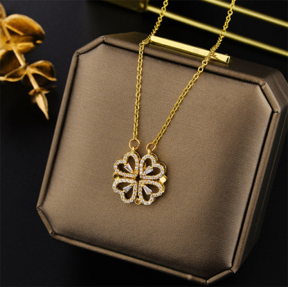 [🔥2024 NEW SALE] Heart Four-Leaf Clover Necklace