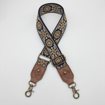 Retro ethnic style bag with wide shoulder straps