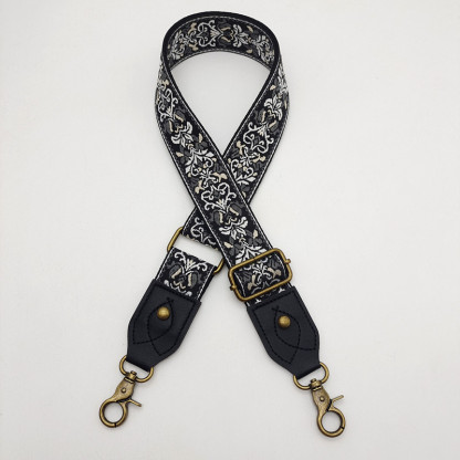 Retro ethnic style bag with wide shoulder straps