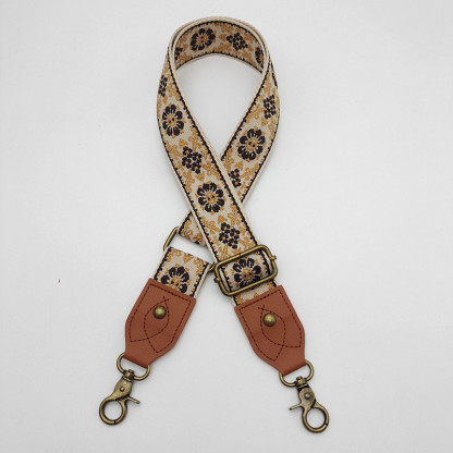 Retro ethnic style bag with wide shoulder straps