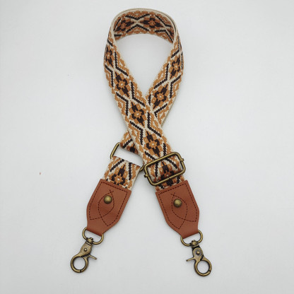 Retro ethnic style bag with wide shoulder straps