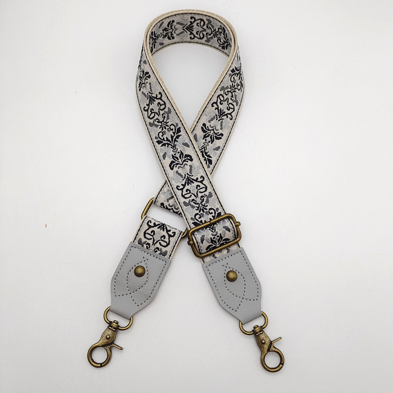 Retro ethnic style bag with wide shoulder straps