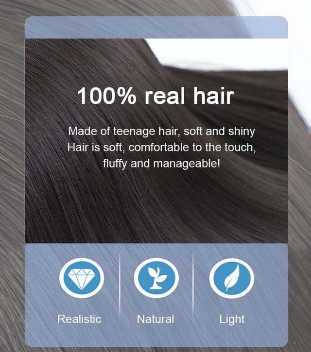 Real Hair Bun Wig