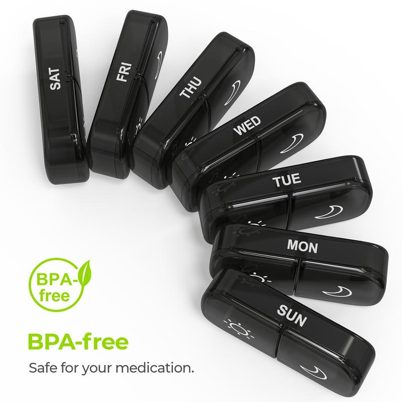 Portable Travel Pill Organizer,7-Day Pill Box