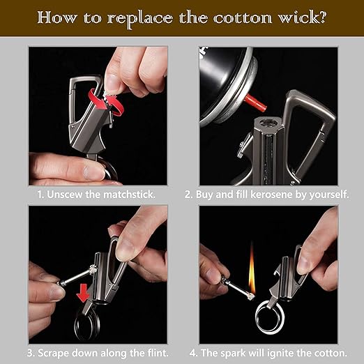 🎁Father's Day Special 49%🔥Multifunctional kerosene lighter keychain