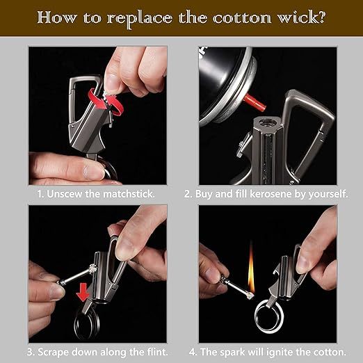 🎁Father's Day Special 49%🔥Multifunctional kerosene lighter keychain