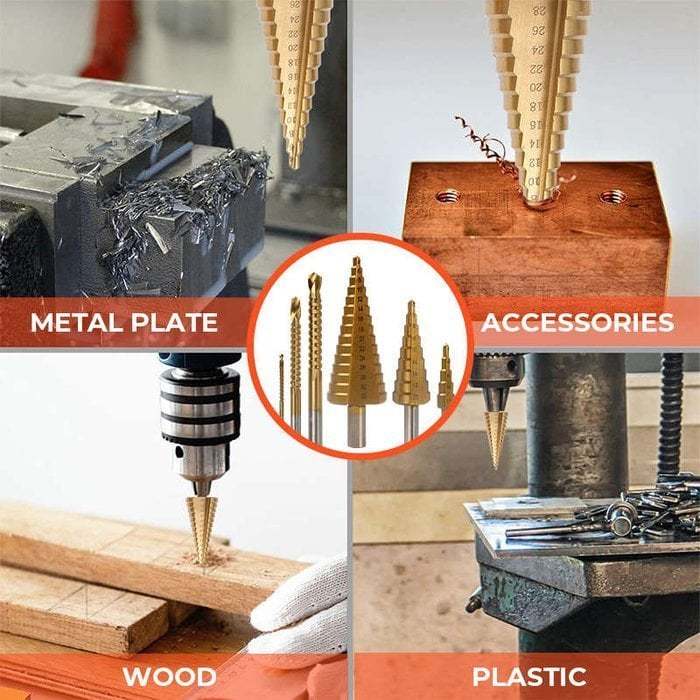 💥6 PCS HSS Titanium Coated Drill Bit Set