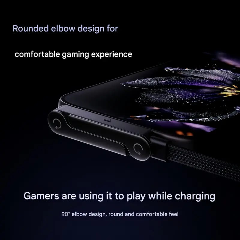 📱240W Braided Fast Charge Cable With Built-in Phone Stand