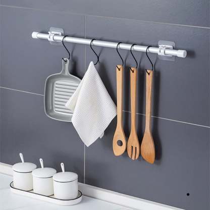 Nail-Free Adjustable Curtain Rod Hooks(Set of 2)