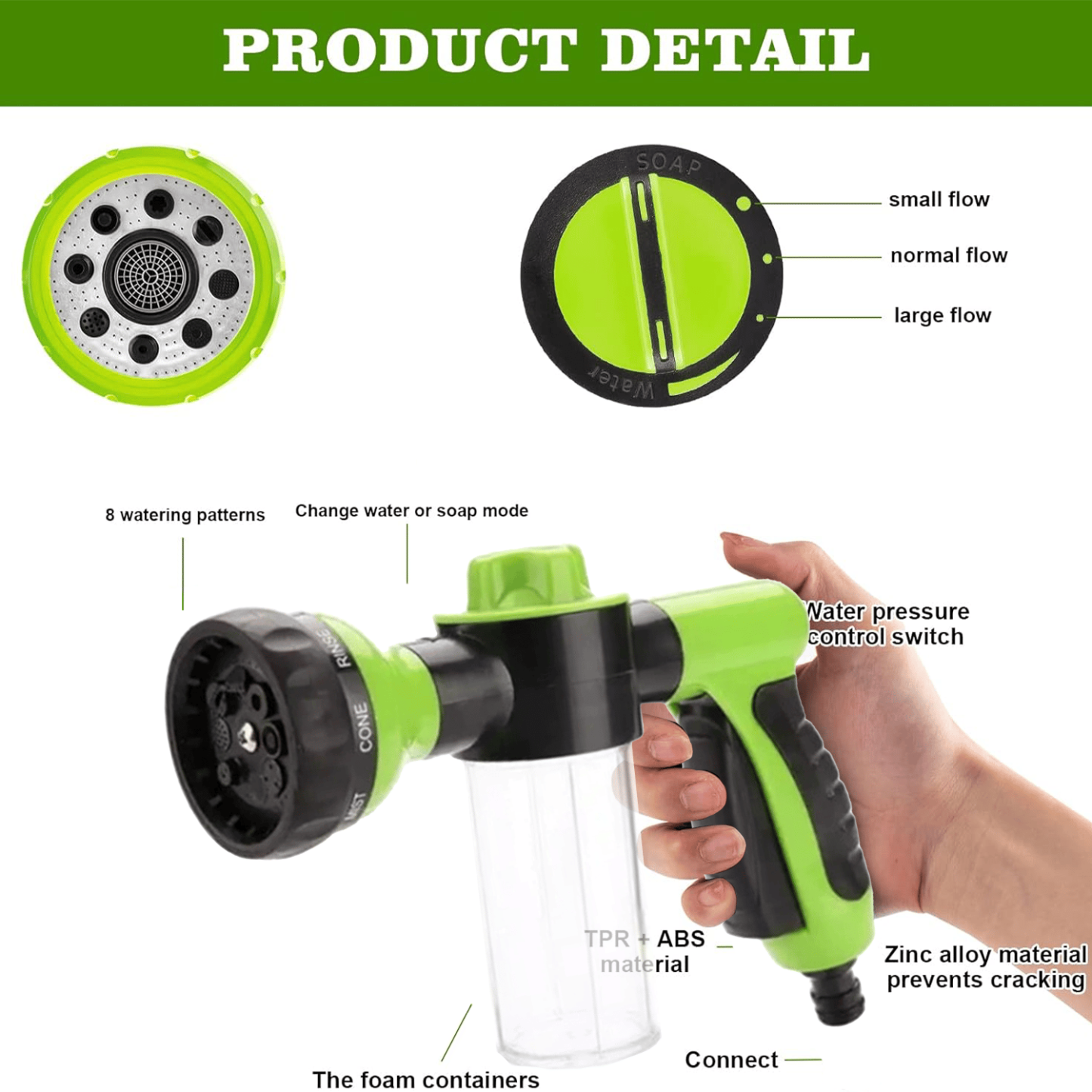 💦HOT SALE - 🚿Hose Nozzle Foam Sprayer