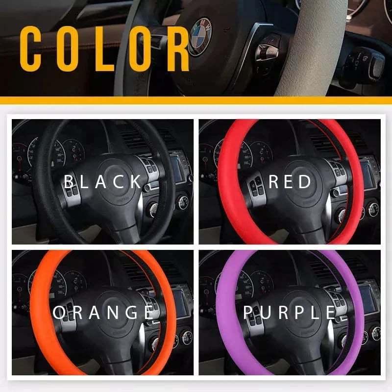 🔥Cool non-slip silicone steering wheel protector