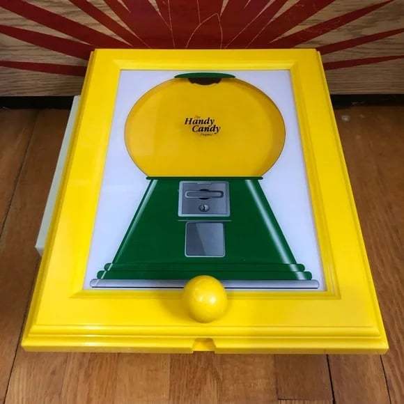 🍬Rare Vintage The Handy Candy Frame - Hanging Candy Machine Art🔥