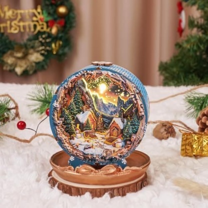 🎄Christmas Gift🎁 3D Wooden Puzzle Night Light