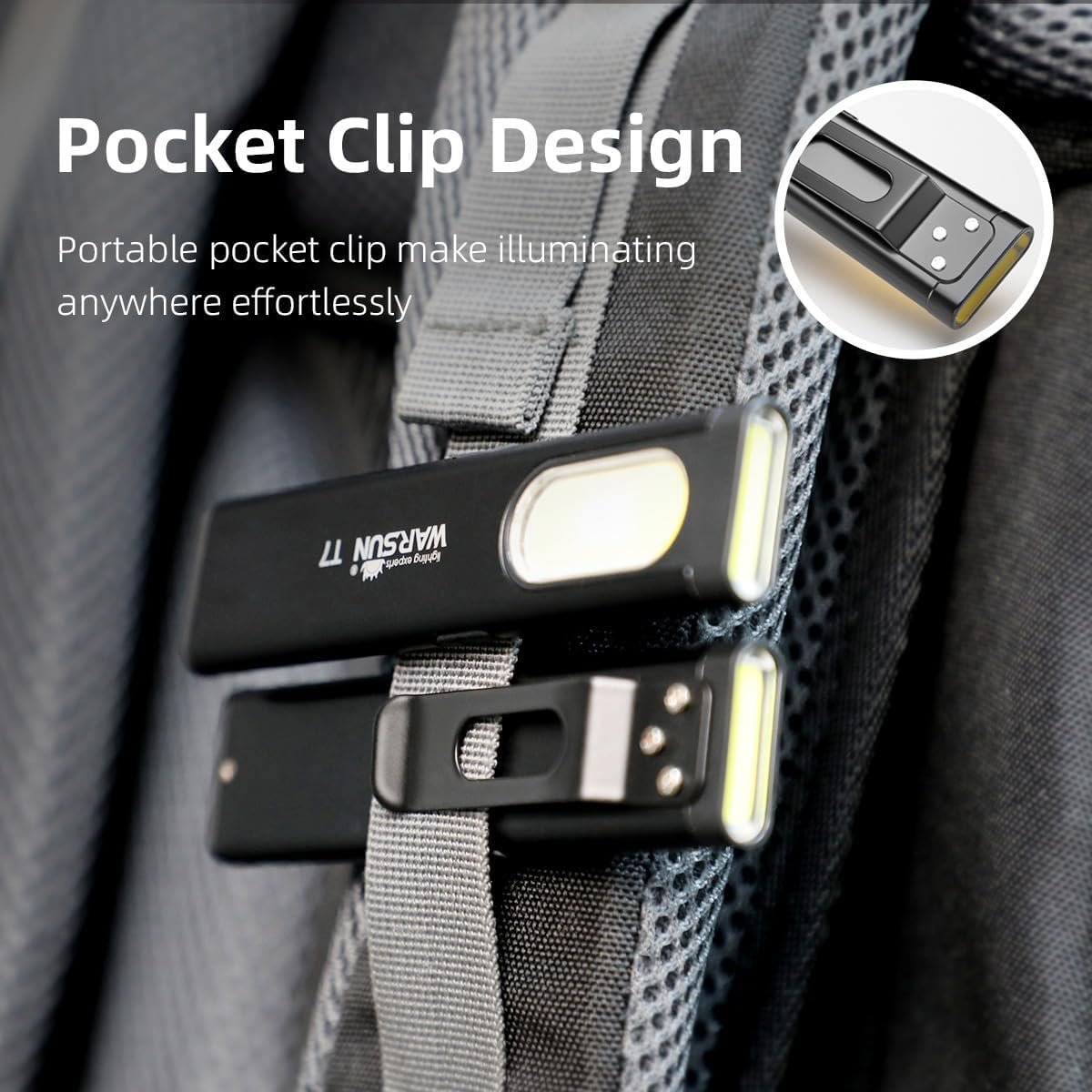 WARSUN Compact Multi-Mode Pocket LED Flashlight
