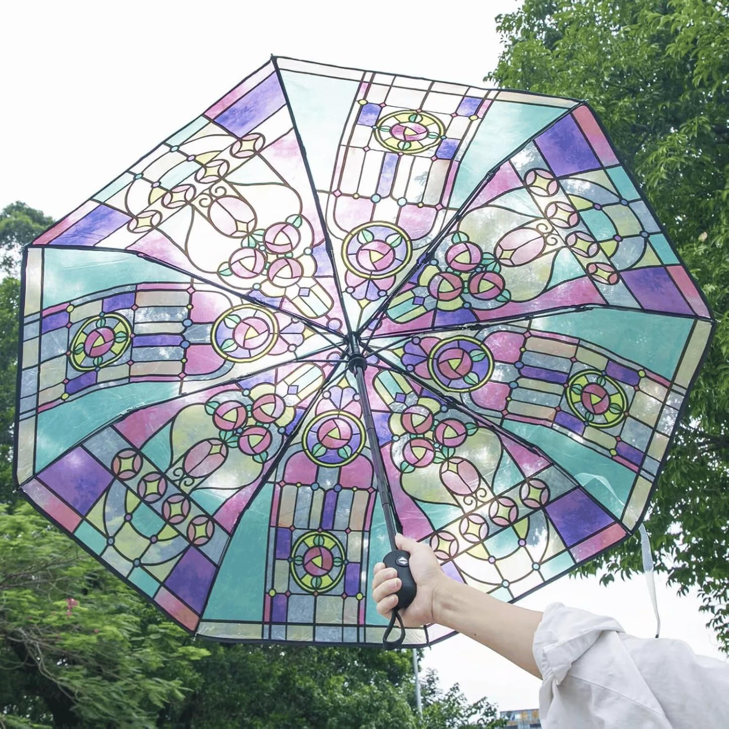 🔥Hot Sale 49% OFF -Vintage Stained Automatic Umbrella