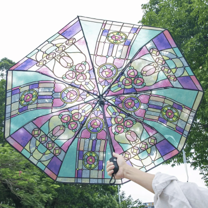 🔥Hot Sale 49% OFF -Vintage Stained Automatic Umbrella