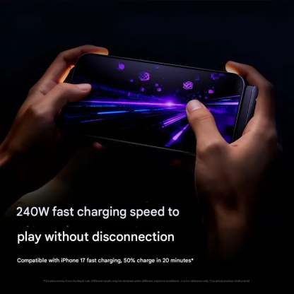 📱240W Braided Fast Charge Cable With Built-in Phone Stand