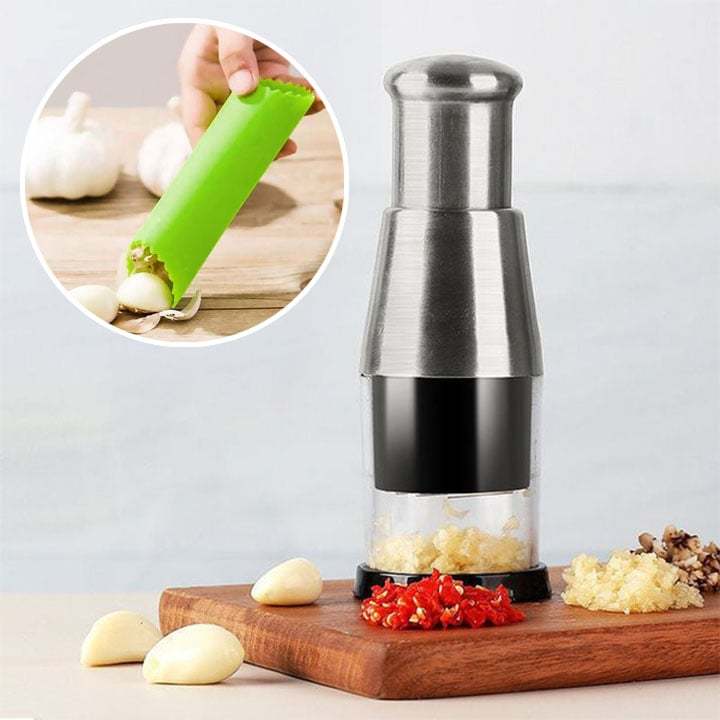 🥳🥳🥳SUMMER Hot Sale 48% OFF-Pressed Garlic Chopper(🔥Order now and get a free roll garlic peeling machine🔥)