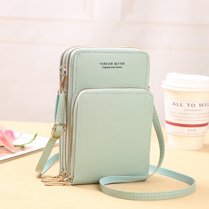 Leather Small Crossbody Bag/Mini Messenger Shoulder Handbag