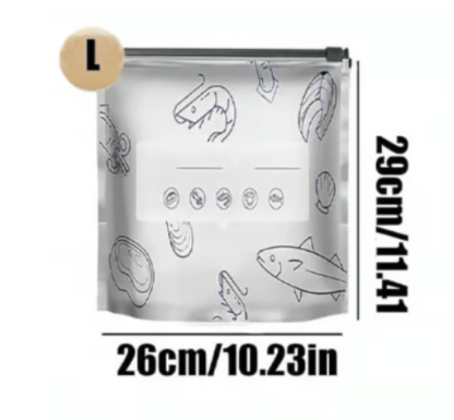 (30pcs) 2025 New Resealable Vacuum Zipper Pouches for Food