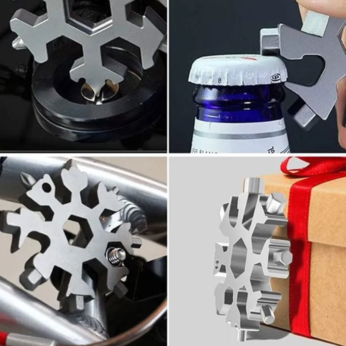 Snowflake - 18-in-1 Stainless Steel Portable MultiTool - 2024 Holiday Edition ❄️