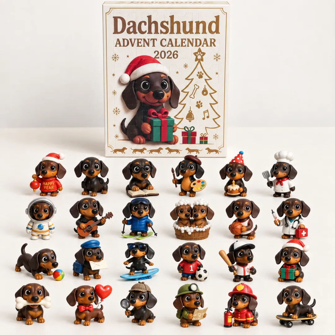 🐾 Dachshund Advent Calendar – 24 Days of Adorable Puppy Surprises