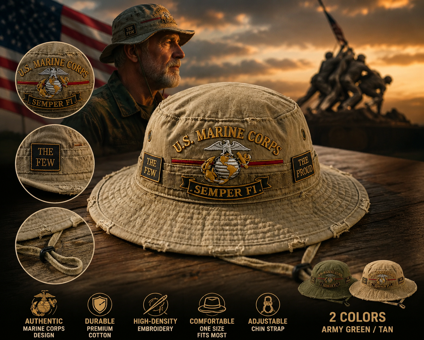 U.S. Marine Corps “Semper Fi” Boonie Hat