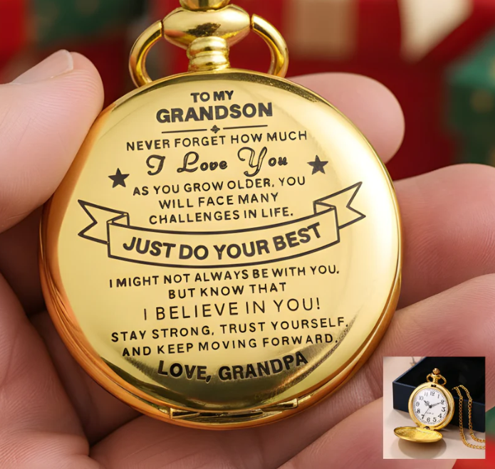 To Grandson / From Grandpa - Luxury Vintage Pocket Watch Gift