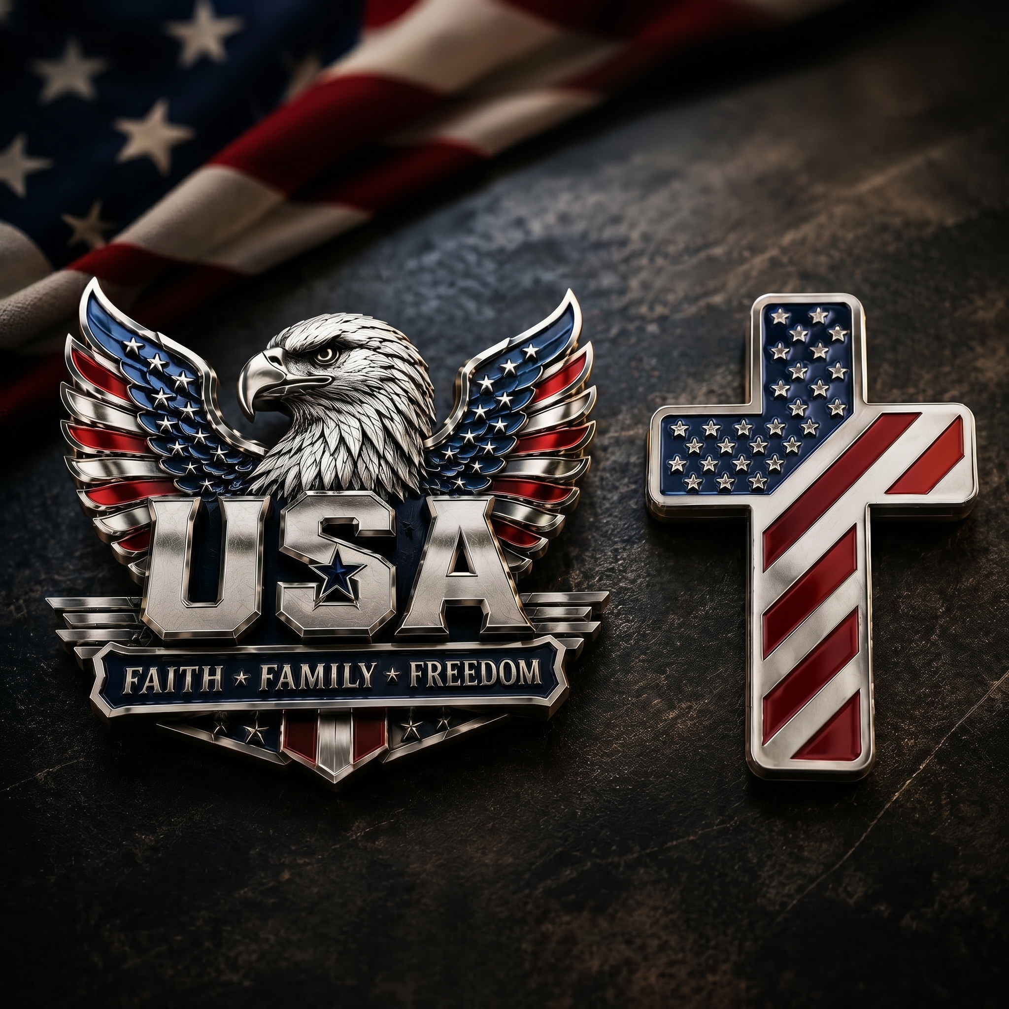 Valor Forge – USA Eagle & Patriotic Cross (America 250 Edition)