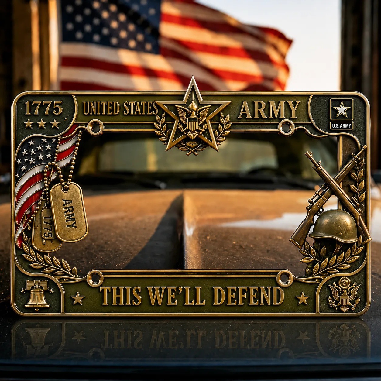 U.S. Army "This We'll Defend" License Plate Frame