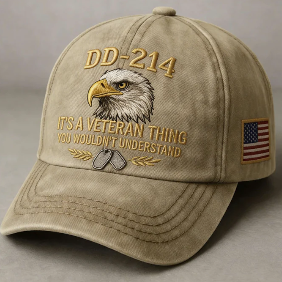 DD-214 Veteran Hat -It's a veteran thing - Embroidered Edition