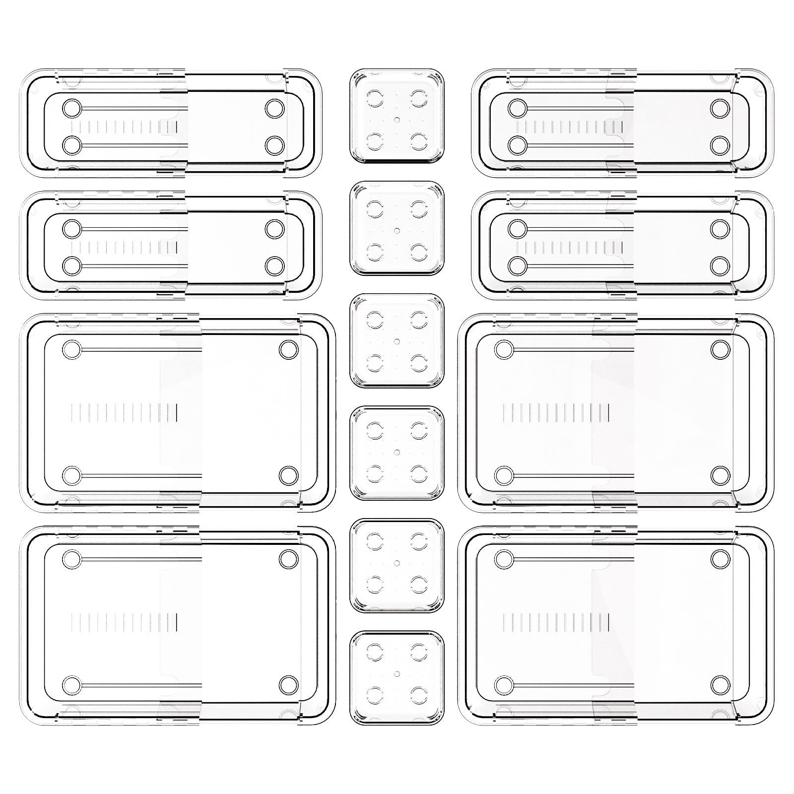 Clear Drawer Organizer, Adjustable Drawer Storage Box