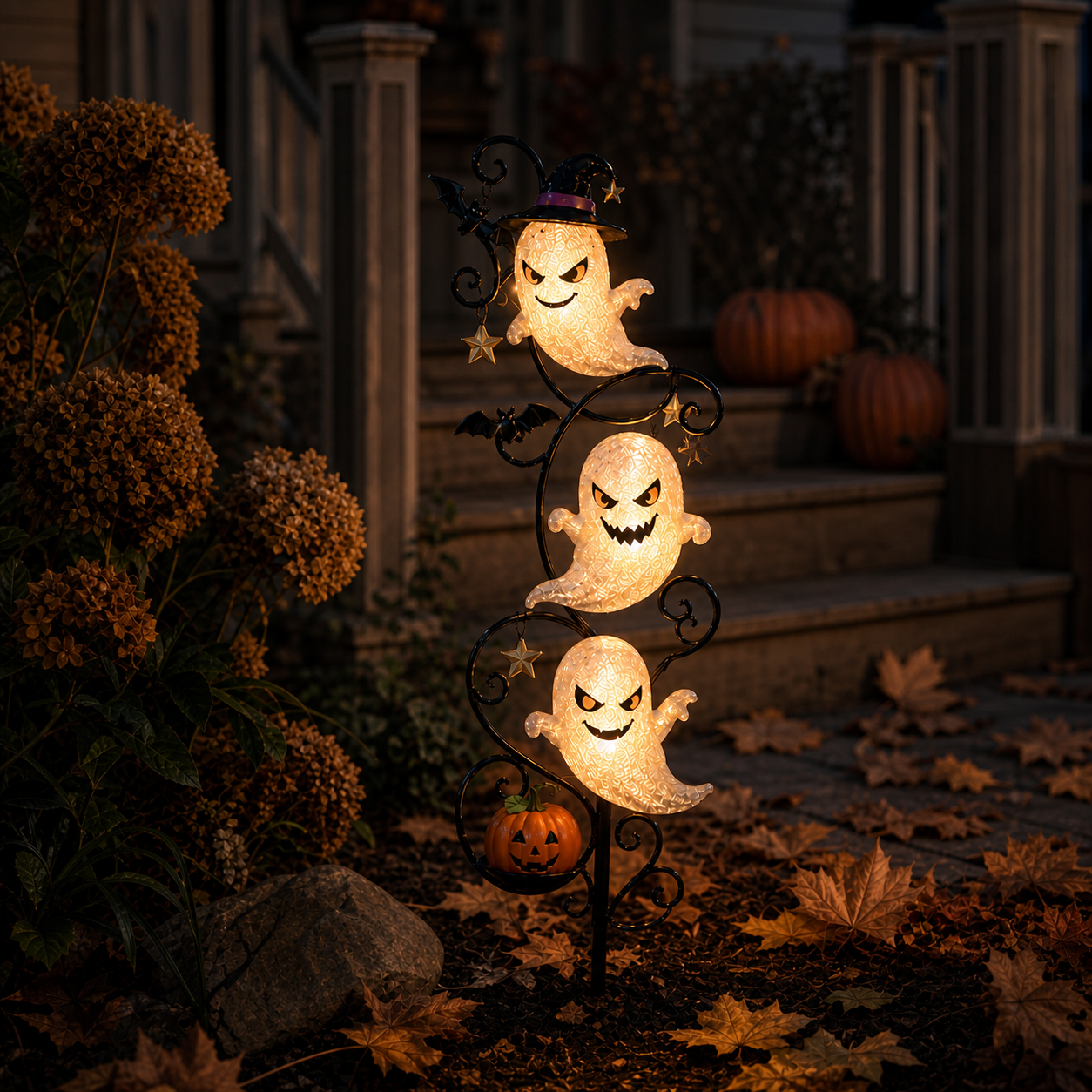 Solar Halloween Little Ghost Garden Stake Light