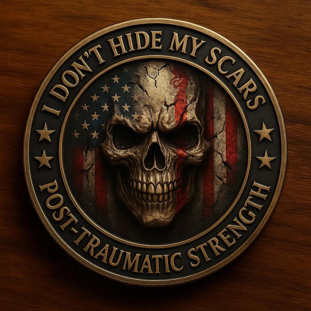 🔥Last Day 50% OFF🔥 "I Don't Hide My Scars" — PTSD Veteran Strength Commemorative Coin