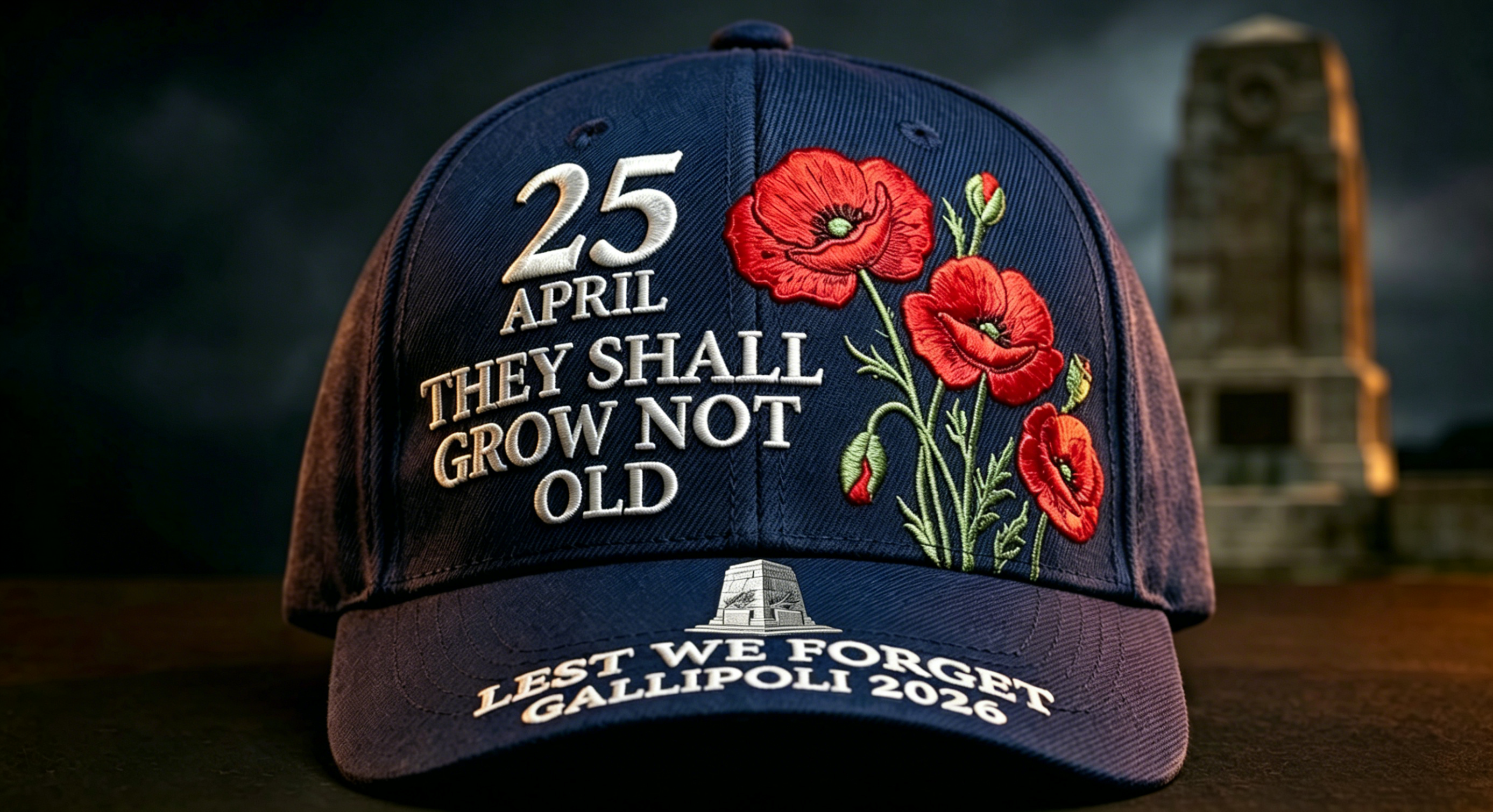 "Lest We Forget"—Gallipoli 2026 ANZAC Commemorative Cap