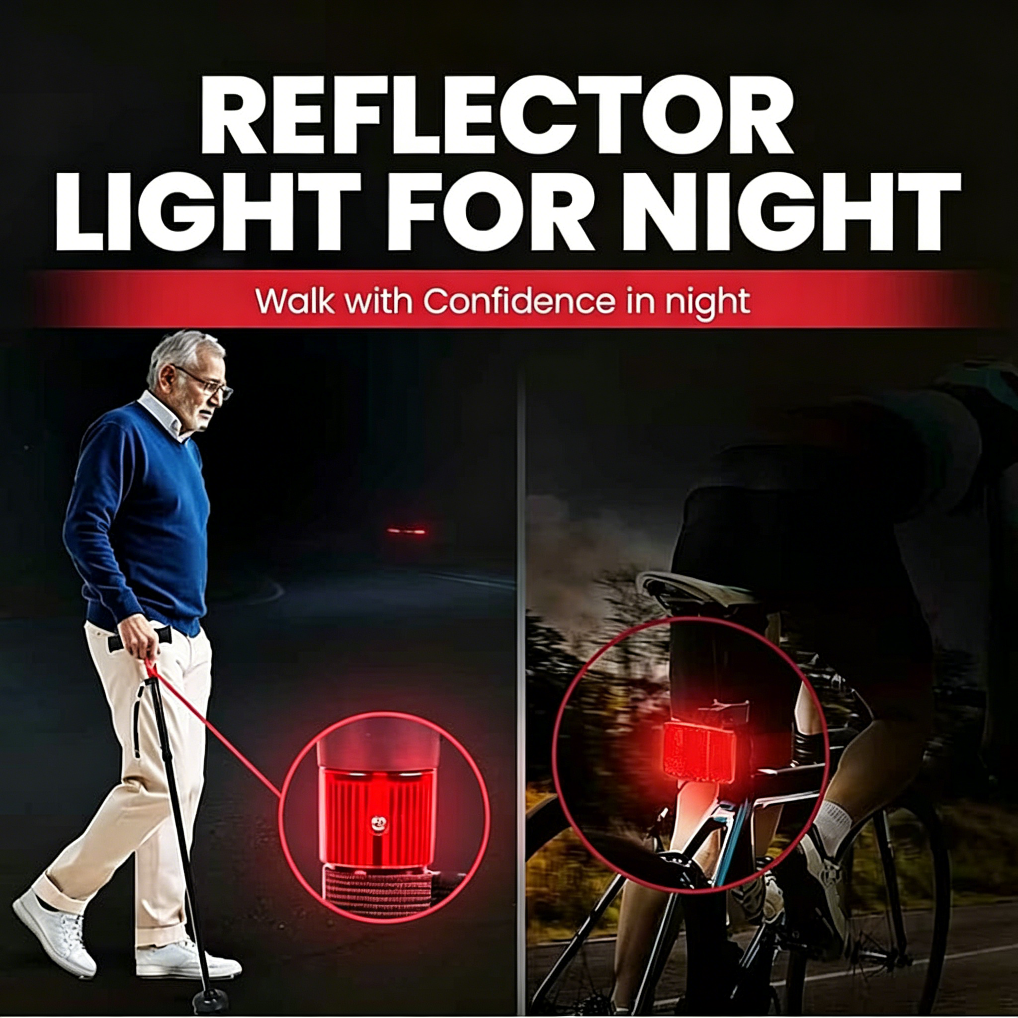 🔥Last Day 50% OFF🔥Smart Dual-Handle Walking Cane — LED Light + SOS Alarm -- Buy 2 Free Shipping🔥