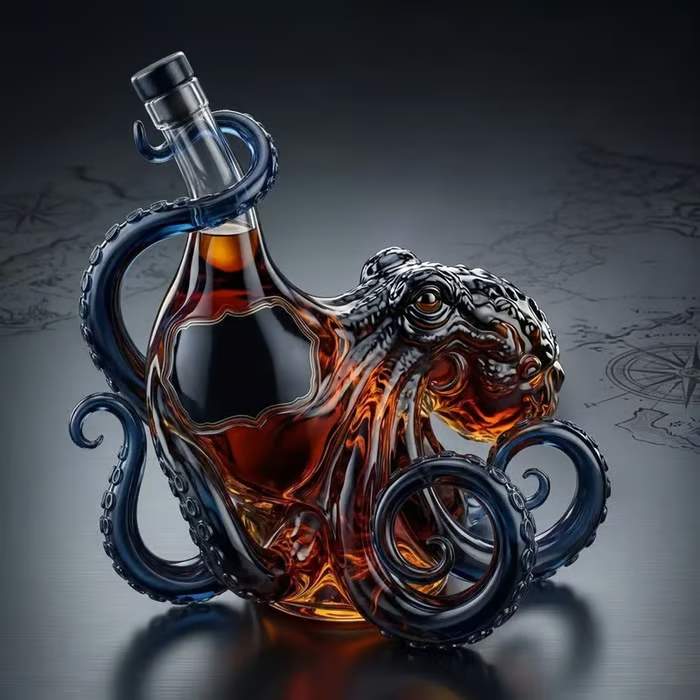 3D Sculpted Octopus Collector's Edition Bottle