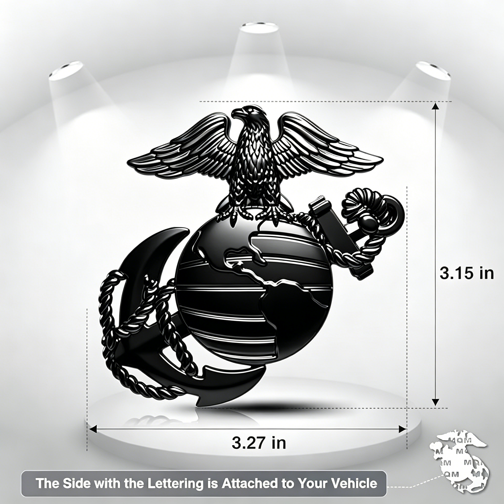 250th Anniversary U.S. Marine Corps Metal Cars Emblem