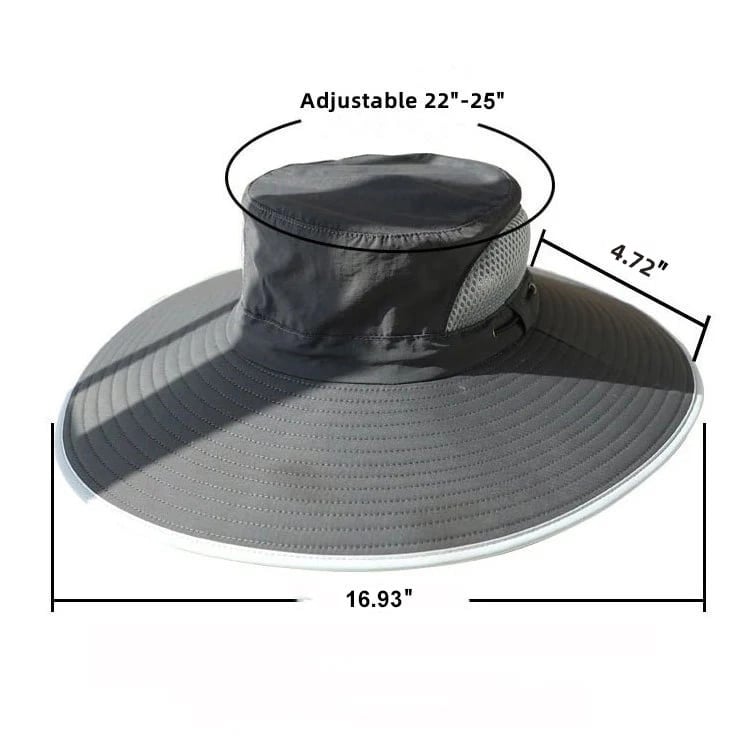 🔥Father's Day Sale 49% OFF - Wide Brim Solar Fan Outdoor Fishing Hat-Solar & USB Charging