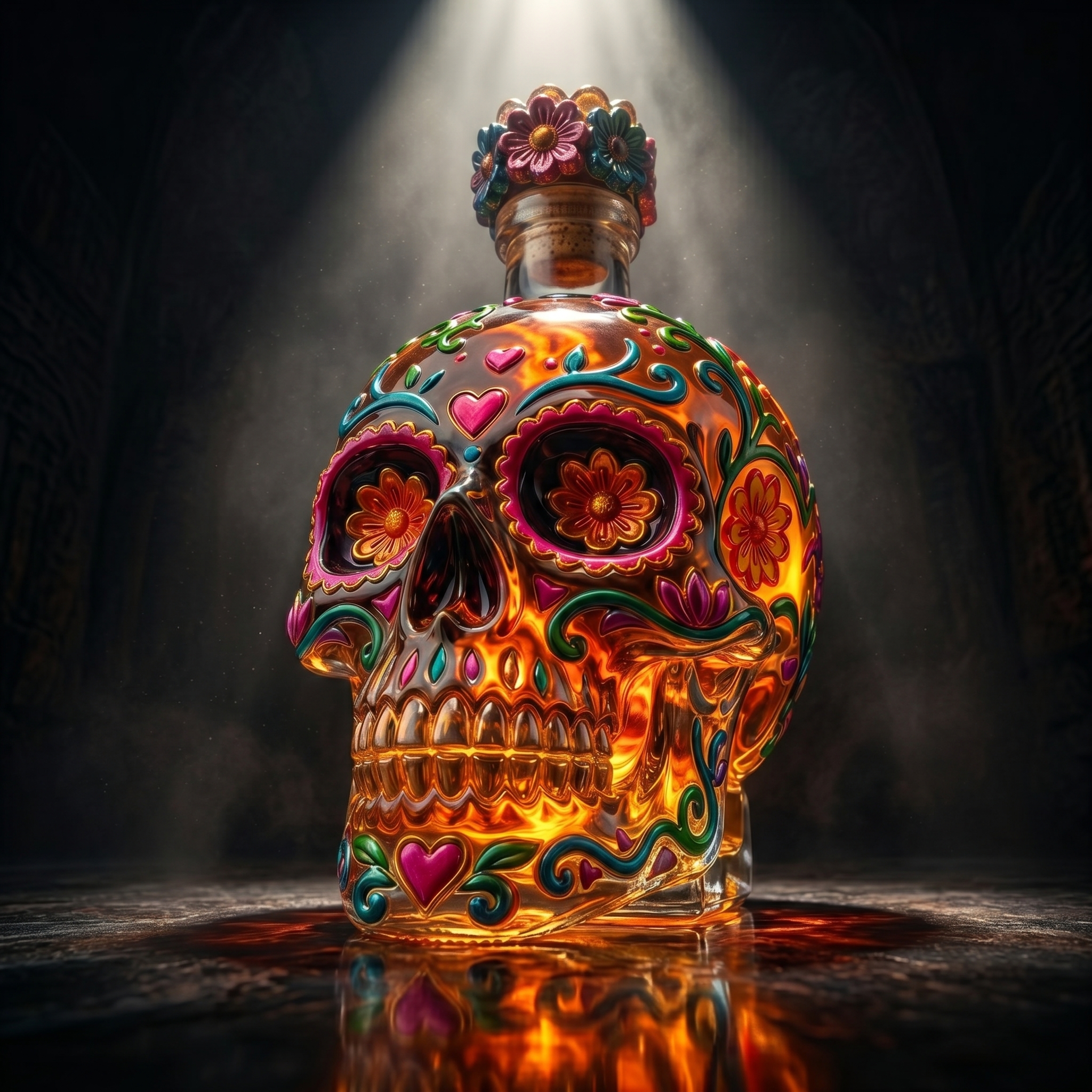 🔥🍷Limited edition Day of the Dead tequila bottle🎁 -- Free Shipping Over $39📦