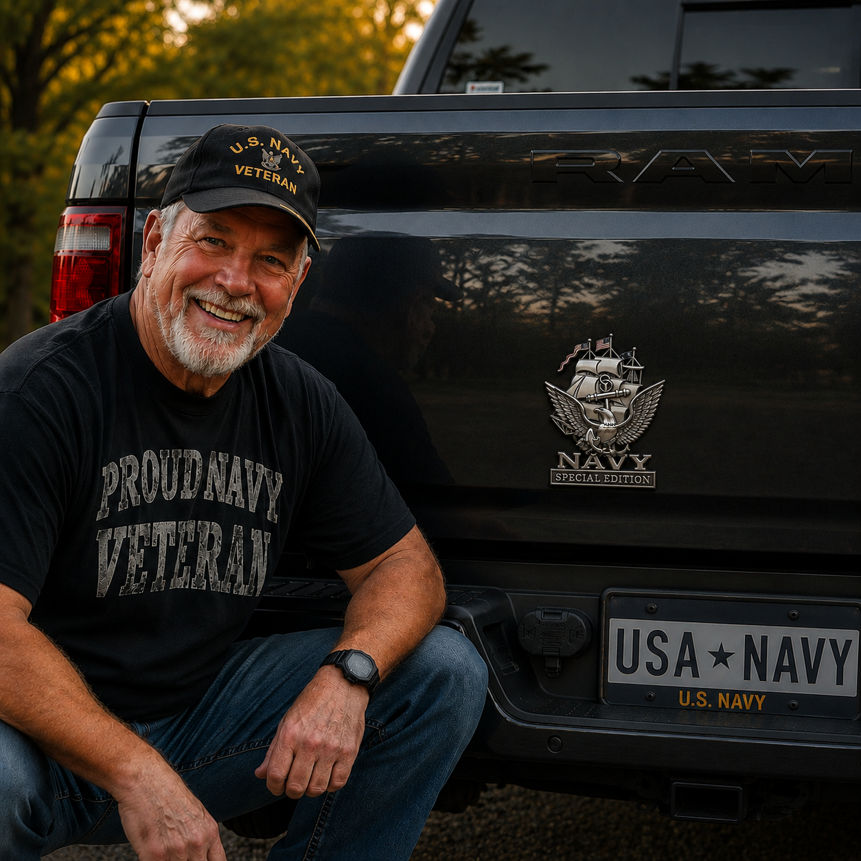 U.S. Navy Special Edition Metal Vehicle Badge
